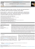 Cover page of ¿Donde están? Hispanic/Latine inclusion, diversity and representation in the HEALthy Brain and Child Development Study (HBCD).