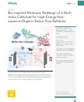 Cover page: Bio-inspired Molecular Redesign of a Multi-redox Catholyte for High-Energy Non-aqueous Organic Redox Flow Batteries