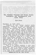 Cover page: The Namibian Transport and Energy System: Dependency and Disengagement from South Africa