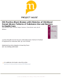 Cover page: HIV-Positive Black Women with Histories of Childhood Sexual Abuse: Patterns of Substance Use and Barriers to Health Care
