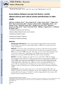 Cover page: Associations Among Vascular Risk Factors, Carotid Atherosclerosis, and Cortical Volume and Thickness in Older Adults