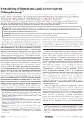 Cover page: Remodeling of Membrane Lipids in Iron-starved Chlamydomonas *