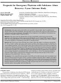 Cover page: Prognosis for Emergency Physician with Substance Abuse Recovery: 5-year Outcome Study