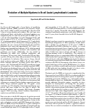 Cover page: Evolution of Multiple Myeloma to B-cell Acute Lymphoblastic Leukemia