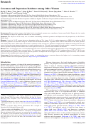 Cover page: Greenness and Depression Incidence among Older Women.