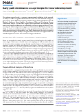 Cover page: Early path dominance as a principle for neurodevelopment