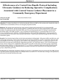 Cover page: Effectiveness of a Central Line Bundle Protocol including Ultrasonic Guidance in Reducing Operative Complications Associated with Central Venous Catheter Placement in a Community Emergency Department