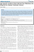 Cover page: Age-Specific Incidence Data Indicate Four Mutations Are Required for Human Testicular Cancers