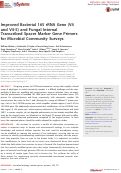 Cover page: Improved Bacterial 16S rRNA Gene (V4 and V4-5) and Fungal Internal Transcribed Spacer Marker Gene Primers for Microbial Community Surveys