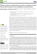 Cover page: Sensory Analysis of Full Immersion Coffee: Cold Brew Is More Floral, and Less Bitter, Sour, and Rubbery Than Hot Brew.