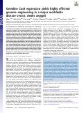 Cover page: Germline Cas9 expression yields highly efficient genome engineering in a major worldwide disease vector, Aedes aegypti