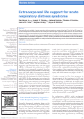 Cover page: Extracorporeal life support for acute respiratory distress syndromes.