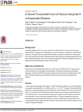 Cover page: A Novel Truncated Form of Serum Amyloid A in Kawasaki Disease