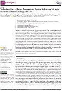 Cover page: Voluntary Surveillance Program for Equine Influenza Virus in the United States during 2008–2021