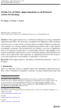Cover page: On the Use of Outer Approximations as an External Active Set Strategy