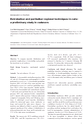 Cover page: Retrobulbar and peribulbar regional techniques in cats: a preliminary study in cadavers