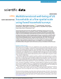 Cover page: Multidimensional well-being of US households at a fine spatial scale using fused household surveys.