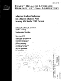 Cover page: Adaptive Readout Technique For A Sixteen Channel Peak Sensing ADC In the FERA Format