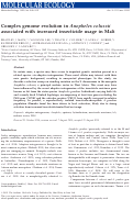 Cover page: Complex genome evolution in Anopheles coluzzii associated with increased insecticide usage in Mali