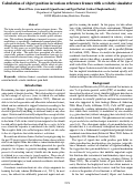 Cover page: Calculation of object position in various reference frames with a robotic simulator