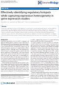 Cover page: Effectively identifying regulatory hotspots while capturing expression heterogeneity in gene expression studies