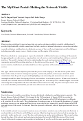 Cover page: The MyESnet Portal: Making the Network Visible