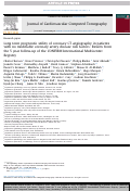 Cover page: Long term prognostic utility of coronary CT angiography in patients with no modifiable coronary artery disease risk factors: Results from the 5 year follow-up of the CONFIRM International Multicenter Registry