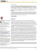 Cover page: A Small Short-Necked Hupehsuchian from the Lower Triassic of Hubei Province, China