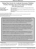 Cover page: Taking More Society for Academic Emergency Medicine Practice Tests Does Not Lead to Improved National  EM-M4 Exam Scores