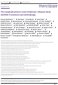 Cover page: The Longitudinal Early‐onset Alzheimer's Disease Study (LEADS): Framework and methodology