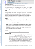 Cover page: Sexual Risk, Behavior, and HIV Testing and Status Among Male and Transgender Women Sex Workers and Their Clients in Lima, Peru