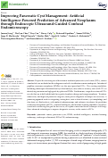 Cover page: Improving Pancreatic Cyst Management: Artificial Intelligence-Powered Prediction of Advanced Neoplasms through Endoscopic Ultrasound-Guided Confocal Endomicroscopy.