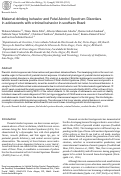 Cover page: Maternal drinking behavior and Fetal Alcohol Spectrum Disorders in adolescents with criminal behavior in southern Brazil