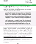 Cover page: Long-Term Psychiatric Outcomes in Adults with History of Pediatric Traumatic Brain Injury