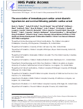 Cover page: The association of immediate post cardiac arrest diastolic hypertension and survival following pediatric cardiac arrest