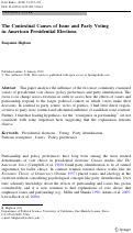 Cover page: The Contextual Causes of Issue and Party Voting in American Presidential Elections