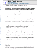 Cover page: Objectives of community policies and programs associated with more healthful dietary intakes among children: findings from the Healthy Communities Study