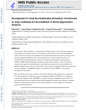 Cover page: Development of chiral fluorinated alkyl derivatives of emixustat as drug candidates for the treatment of retinal degenerative diseases.