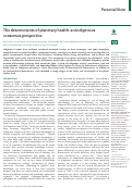 Cover page: The determinants of planetary health: an Indigenous consensus perspective