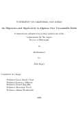 Cover page: On nilpotence and algebraicity in algebras over uncountable fields