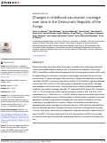 Cover page: Changes in childhood vaccination coverage over time in the Democratic Republic of the Congo