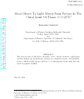 Cover page: Exact Heavy To Light Meson Form Factors In The Chiral Limit Of Planar 1+1 QCD