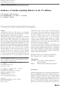 Cover page: Incidence of insulin-requiring diabetes in the US military