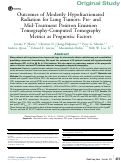 Cover page: Outcomes of Modestly Hypofractionated Radiation for Lung Tumors: Pre- and Mid-Treatment Positron Emission Tomography-Computed Tomography Metrics as Prognostic Factors