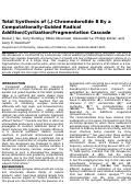 Cover page: Total Synthesis of (−)-Chromodorolide B By a Computationally-Guided Radical Addition/Cyclization/Fragmentation Cascade