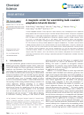 Cover page: A magnetic solder for assembling bulk covalent adaptable network blocks