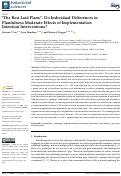 Cover page: “The Best Laid Plans”: Do Individual Differences in Planfulness Moderate Effects of Implementation Intention Interventions?