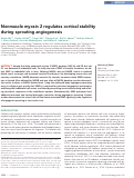 Cover page: Nonmuscle myosin 2 regulates cortical stability during sprouting angiogenesis.