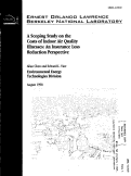 Cover page: A scoping study on the costs of indoor air quality illnesses: an insurance loss reduction perspective