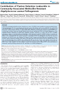 Cover page: Contribution of Panton-Valentine Leukocidin in Community-Associated Methicillin-Resistant Staphylococcus aureus Pathogenesis